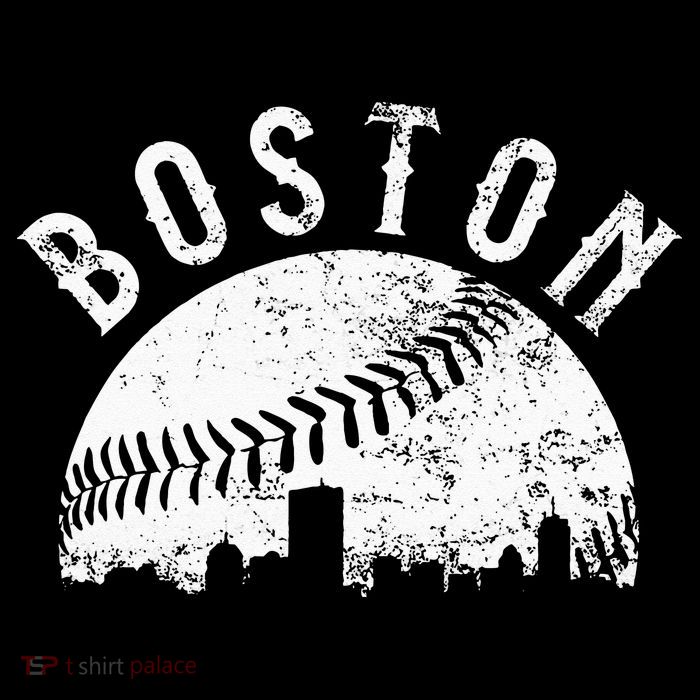 Vintage Baseball Boston Massachusetts Skyline Apparel Tall T-Shirt