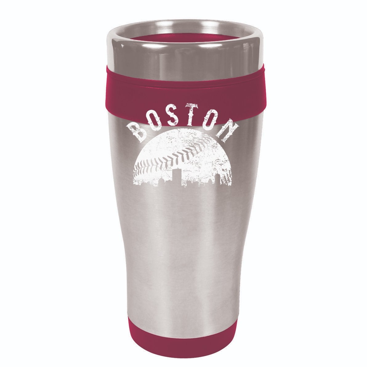 Vintage Baseball Boston Massachusetts Skyline Apparel Ladies Essential Flowy Tank