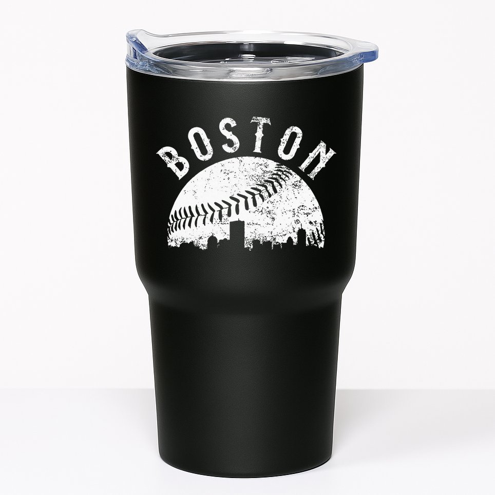 Vintage Baseball Boston Massachusetts Skyline Apparel Tumbler