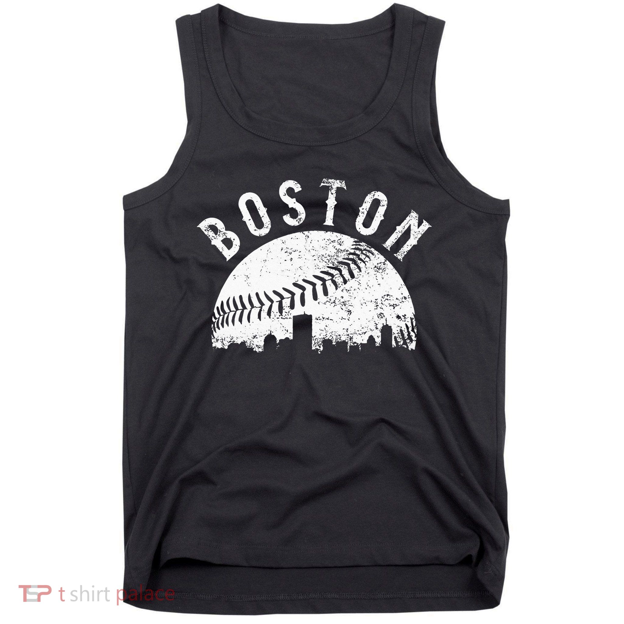 Vintage Baseball Boston Massachusetts Skyline Apparel Tank Top