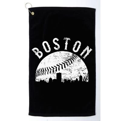 Vintage Baseball Boston Massachusetts Skyline Apparel Golf Towel