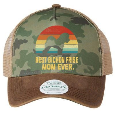 Vintage Best Bichon Frise Mom Ever Gift Legacy Tie Dye Trucker Hat