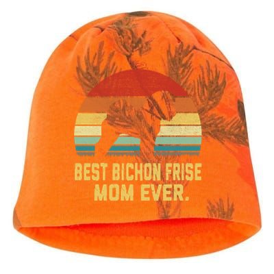 Vintage Best Bichon Frise Mom Ever Gift Kati - Camo Knit Beanie