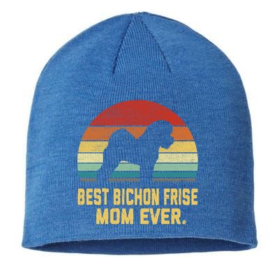 Vintage Best Bichon Frise Mom Ever Gift Sustainable Beanie