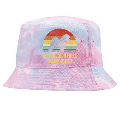 Vintage Best Bichon Frise Mom Ever Gift Tie-Dyed Bucket Hat