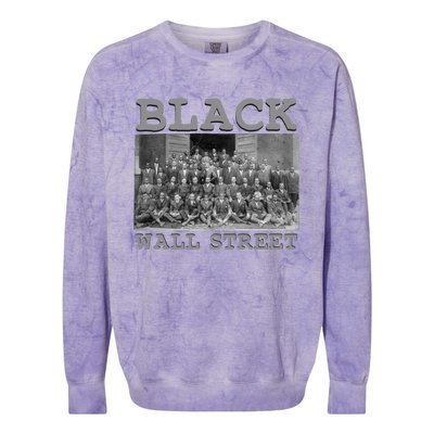 Vintage Black Business Black History Month Black Wall Street Gift Colorblast Crewneck Sweatshirt