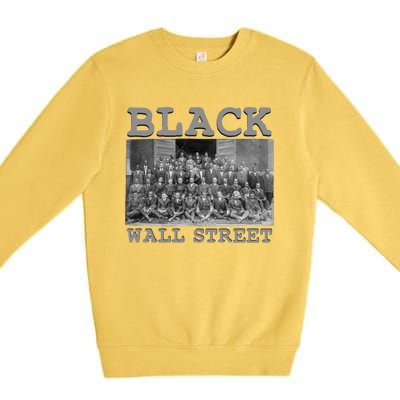 Vintage Black Business Black History Month Black Wall Street Great Gift Premium Crewneck Sweatshirt