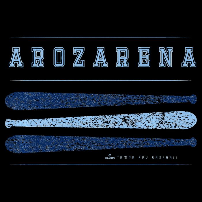 Vintage Baseball Bat Gameday Randy Arozarena Tampa Bay Kids T-Shirt