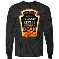 Vintage Baked Beans Lover Human Bean Costume Tie-Dye Long Sleeve Shirt