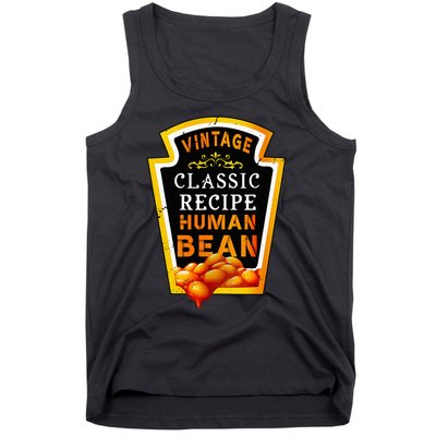 Vintage Baked Beans Lover Human Bean Costume Tank Top