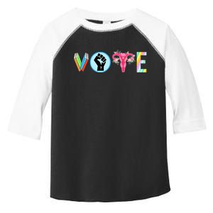 Vote Banned Books Fist Ovaries Lgtbq Human Rights & Gay Rights Lgbtq Ally +Pride Toddler Fine Jersey T-Shirt