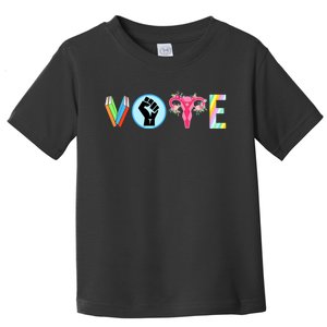 Vote Banned Books Fist Ovaries Lgtbq Human Rights & Gay Rights Lgbtq Ally +Pride Toddler T-Shirt