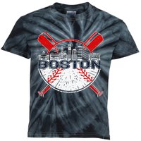 Vintage Boston Baseball Kids Tie-Dye T-Shirt