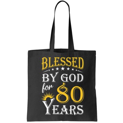 Vintage Blessed by God for 80 years Happy 80th Birthday Bag