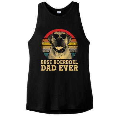 Vintage Best Boerboel Dad Ever Dog Lovers Gift Ladies PosiCharge Tri-Blend Wicking Tank