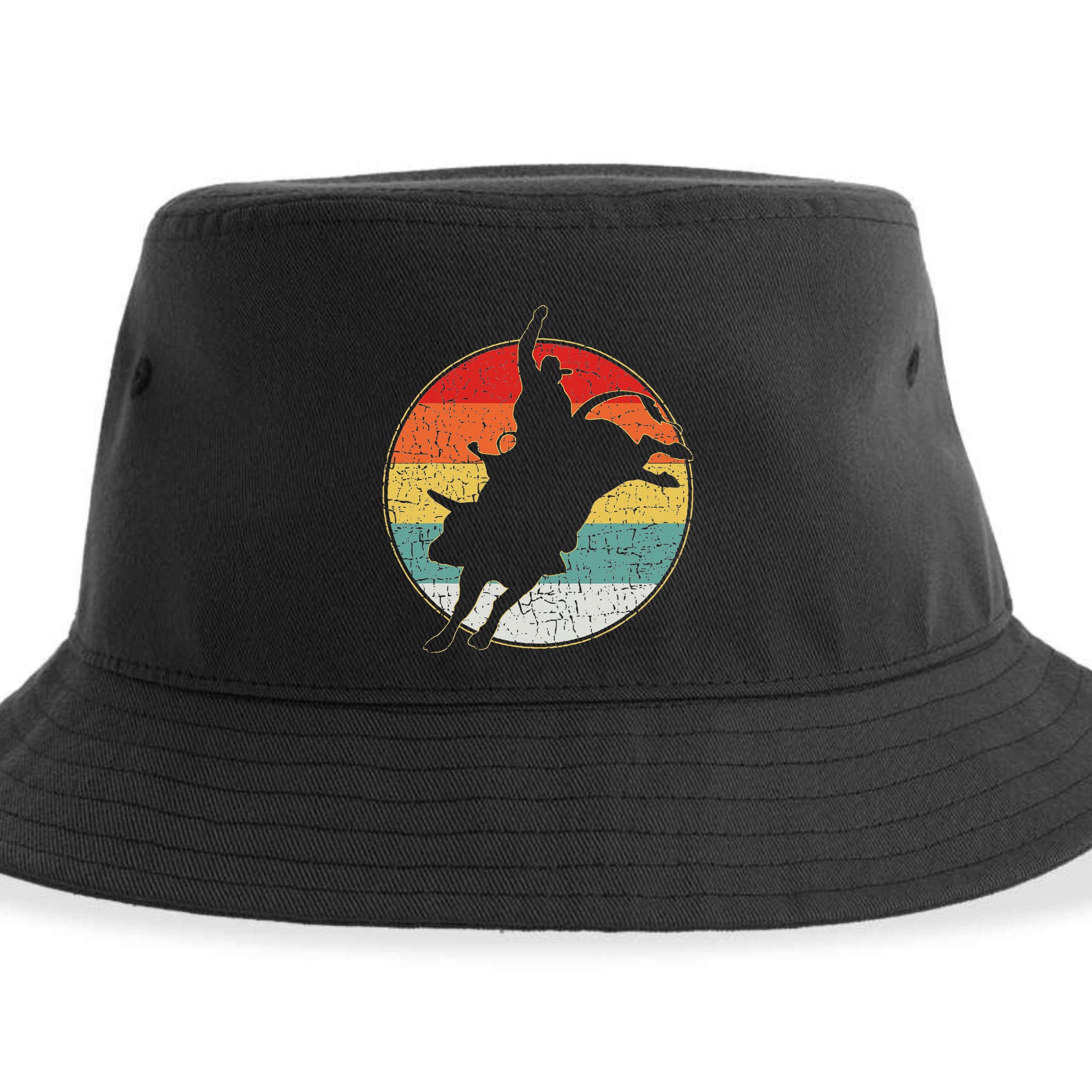 Vintage Bucking Bull Riding Rodeo Rider Western Country Sustainable Bucket Hat