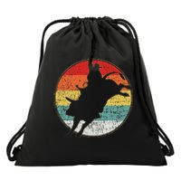 Vintage Bucking Bull Riding Rodeo Rider Western Country Drawstring Bag