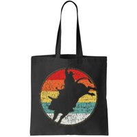 Vintage Bucking Bull Riding Rodeo Rider Western Country Tote Bag