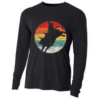 Vintage Bucking Bull Riding Rodeo Rider Western Country Cooling Performance Long Sleeve Crew