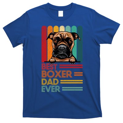 Vintage Best Boxer Dad Ever Fathers Day Dogs Lover Cool Gift T-Shirt