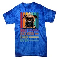 Vintage Best Boxer Dad Ever Fathers Day Dogs Lover Cool Gift Tie-Dye T-Shirt