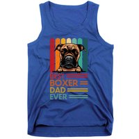 Vintage Best Boxer Dad Ever Fathers Day Dogs Lover Cool Gift Tank Top