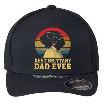 Vintage Best Brittany Dad Ever Dog Lovers Funny Gift Flexfit Unipanel Trucker Cap