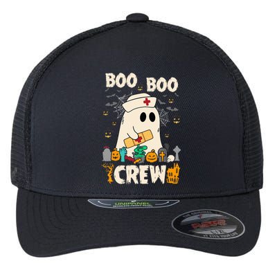 Vintage Boo Boo Crew Nurse Ghost Funny Halloween Costume Flexfit Unipanel Trucker Cap