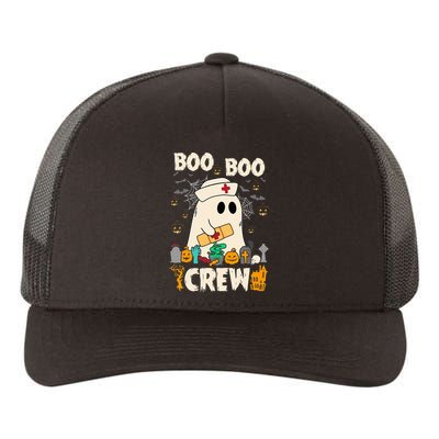 Vintage Boo Boo Crew Nurse Ghost Funny Halloween Costume Yupoong Adult 5-Panel Trucker Hat