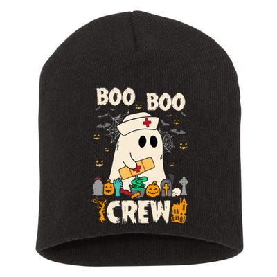 Vintage Boo Boo Crew Nurse Ghost Funny Halloween Costume Short Acrylic Beanie