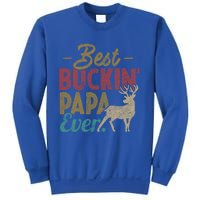 Vintage Best Buckin Papa Ever Gift Deer Hunters Gift Retro Funny Gift Sweatshirt