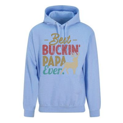 Vintage Best Buckin Papa Ever Gift Deer Hunters Gift Retro Funny Gift Unisex Surf Hoodie