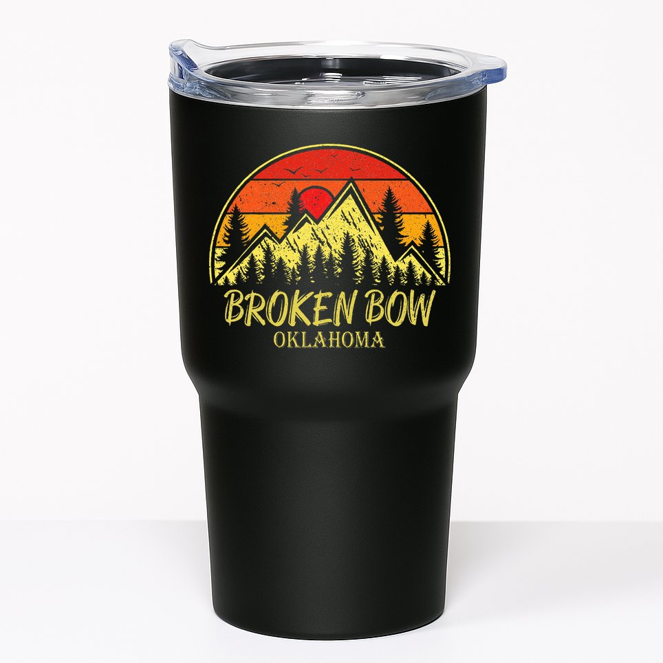 Vintage Broken Bow Oklahoma Ok Mountains Hiking Souvenir Tumbler