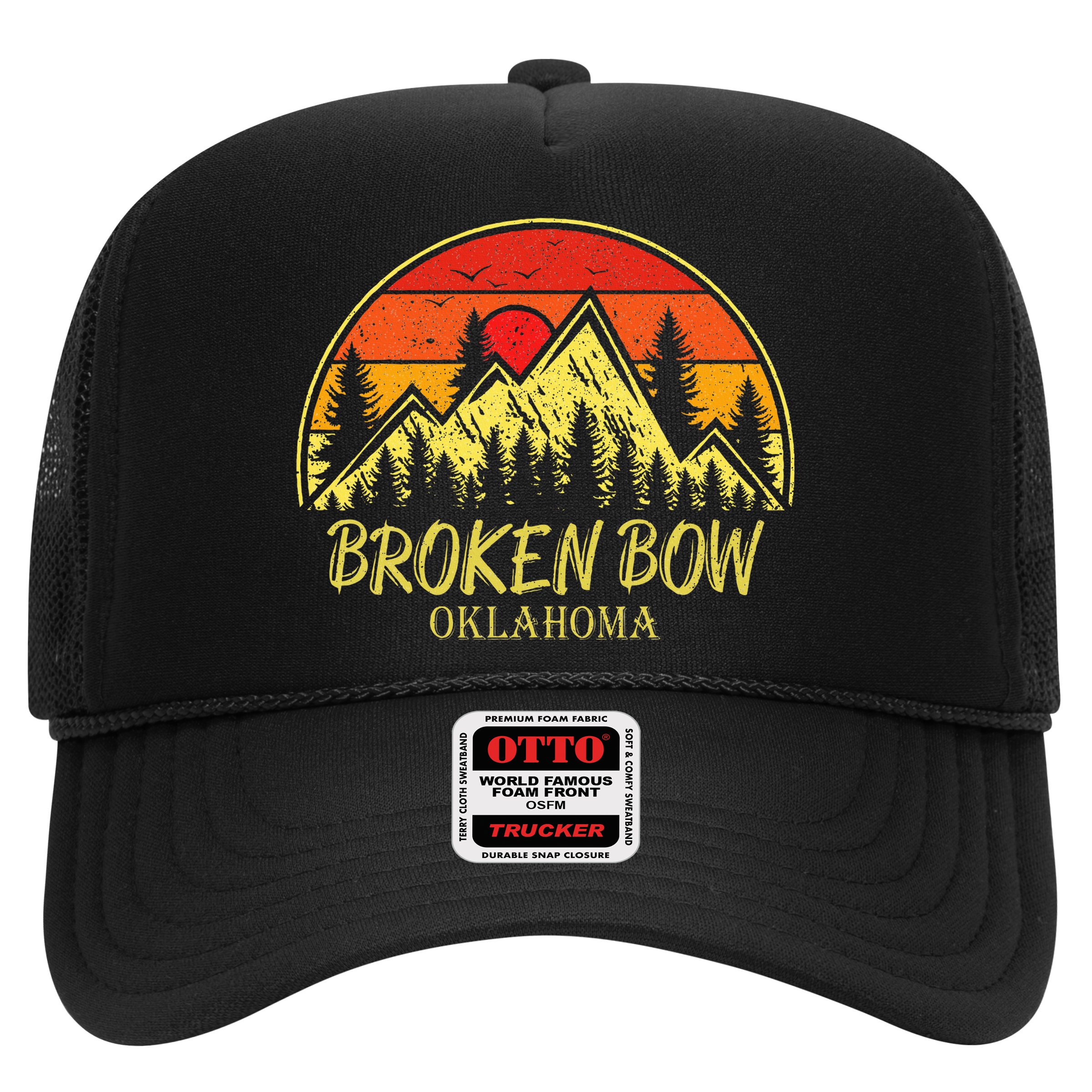 Vintage Broken Bow Oklahoma Ok Mountains Hiking Souvenir Hat