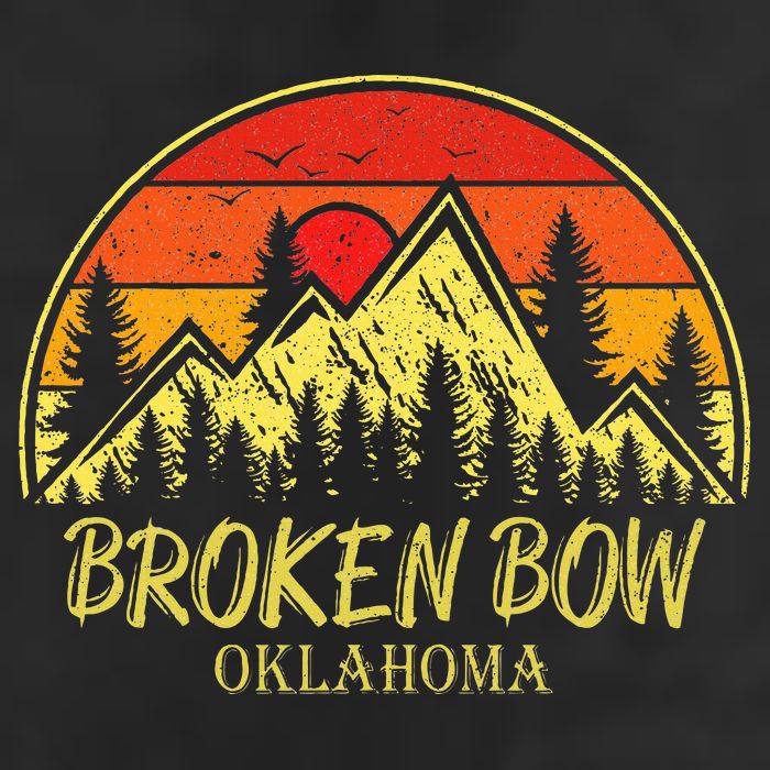 Vintage Broken Bow Oklahoma Ok Mountains Hiking Souvenir Hat