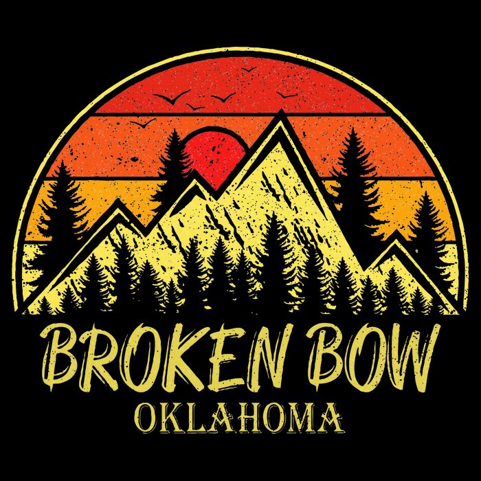 Vintage Broken Bow Oklahoma Ok Mountains Hiking Souvenir Kids T-Shirt