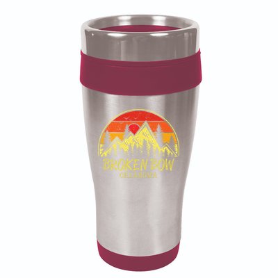 Vintage Broken Bow Oklahoma Ok Mountains Hiking Souvenir 16oz Travel Tumbler