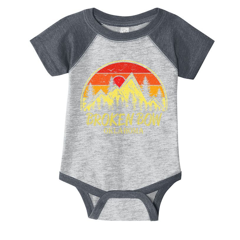 Vintage Broken Bow Oklahoma Ok Mountains Hiking Souvenir Infant Baby Jersey Bodysuit