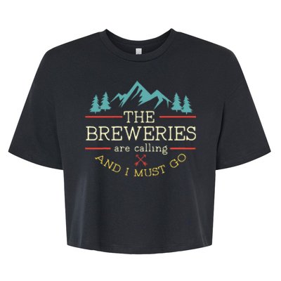 Vintage Beer Breweries Are Calling And I Must Go Craft Beer Bella+Canvas Jersey Crop Tee