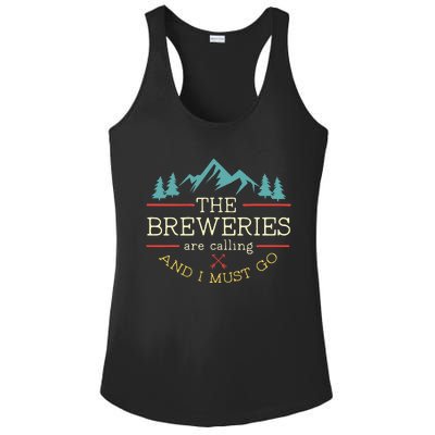 Vintage Beer Breweries Are Calling And I Must Go Craft Beer Ladies PosiCharge Competitor Racerback Tank