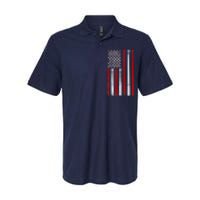 Vintage Baseball Bat American USA Flag Baseball Graphic Softstyle Adult Sport Polo