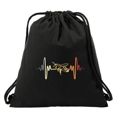 Vintage Bee Beekeeping Lover Gift Drawstring Bag