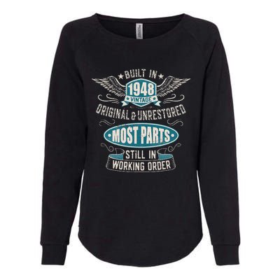 Vintage Birthday Born In 1948 Built In The 40s Womens California Wash Sweatshirt