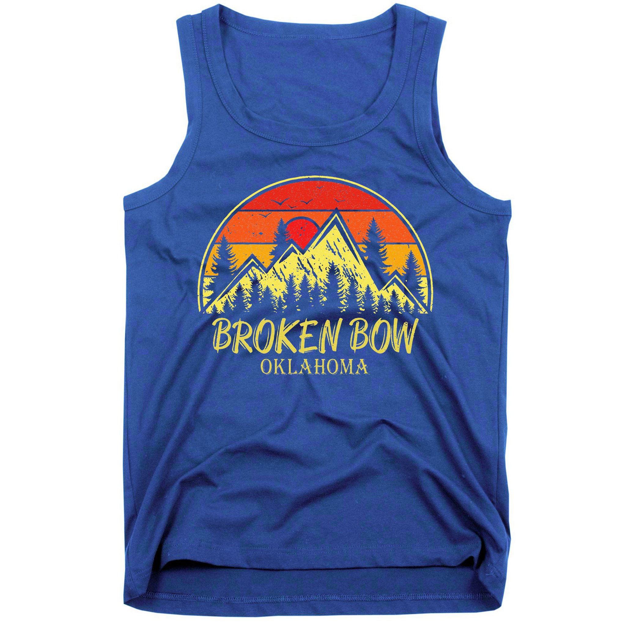 Vintage Broken Bow Oklahoma OK Mountains Hiking Souvenir Tank Top