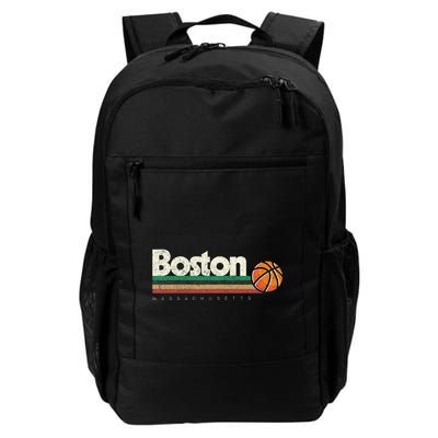 Vintage Basketball Boston City Bball Retro Stripes Backpack
