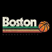 Vintage Basketball Boston City Bball Retro Stripes Mug