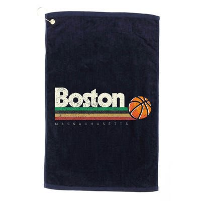 Vintage Basketball Boston City Bball Retro Stripes Golf Towel
