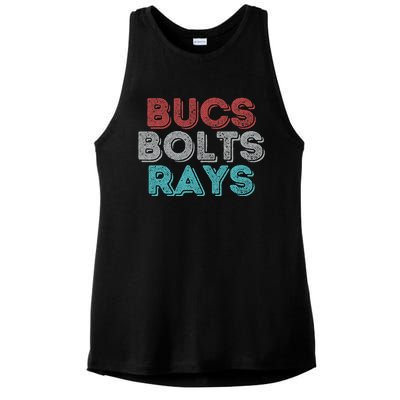 Vintage Bucs Bolts Rays Ladies PosiCharge Tri-Blend Wicking Tank