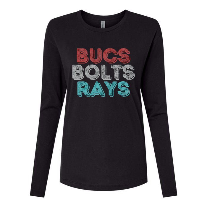 Vintage Bucs Bolts Rays Womens Cotton Relaxed Long Sleeve T-Shirt