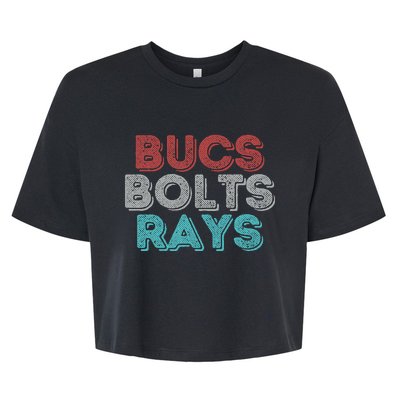 Vintage Bucs Bolts Rays Bella+Canvas Jersey Crop Tee